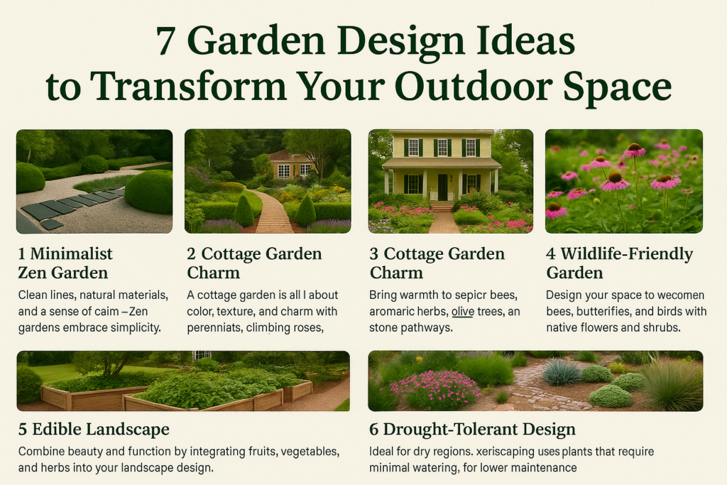Garden Design Ideas – 7 Ways to Transform Your Outdoor Space