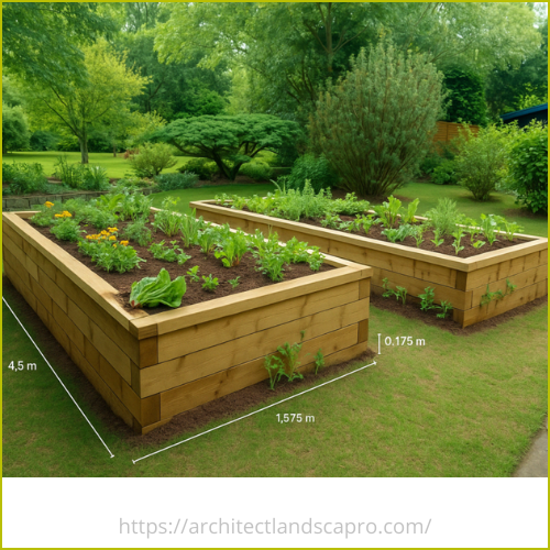 DIY raised garden bed step-by-step tutorial with before and after result