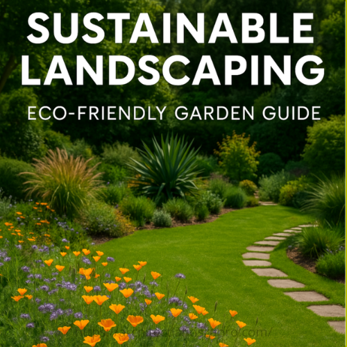 Sustainable landscaping with native plants and mulch