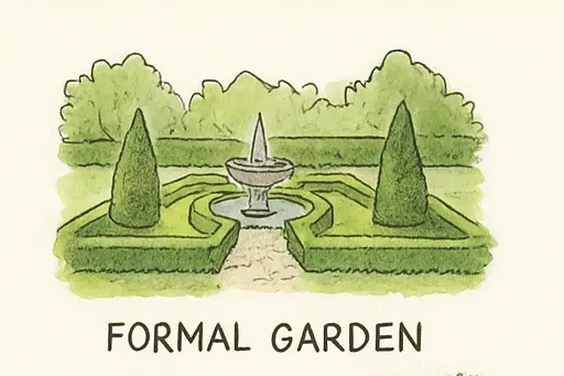 garden_type_1 Formal backyard layout idea with structured design